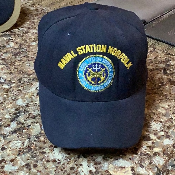 Naval Station Norfolk Embroidered Ball Cap - Picture 1 of 9